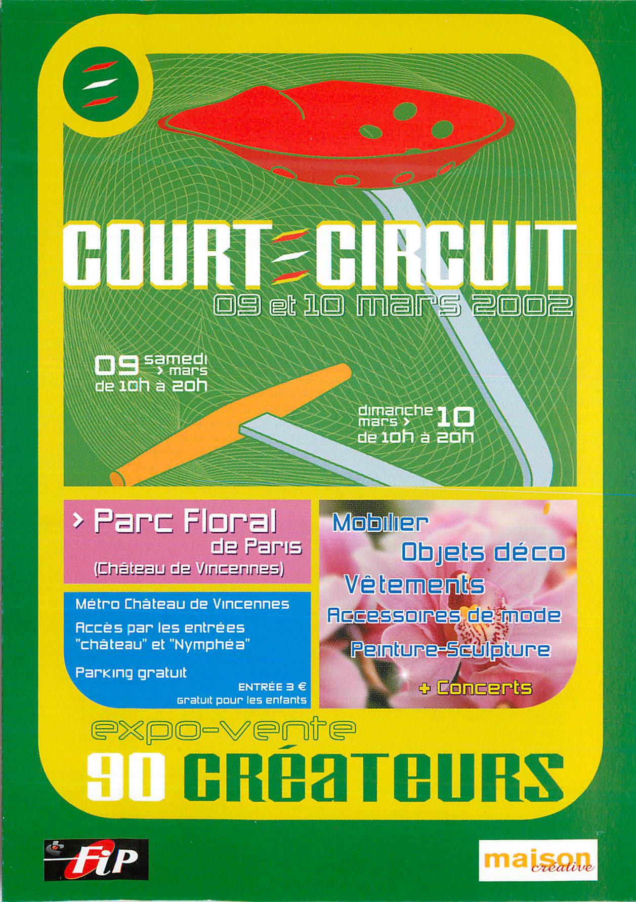 CPM Court Circuit  Maison Creative Radio Fip Parc Floral de Paris